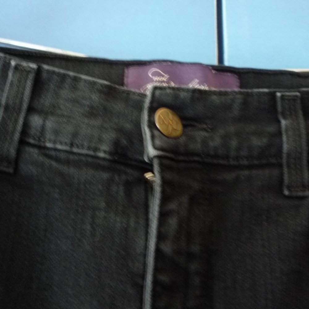 NYDJ WOMEN PANT SZ 8 STRAIGHT STRETCH DARK BLUE - Picture 2 of 5